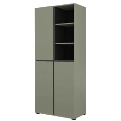 Mobile scarpiera 80x184h cm 3 ante 3 vani a giorno verde Lolla