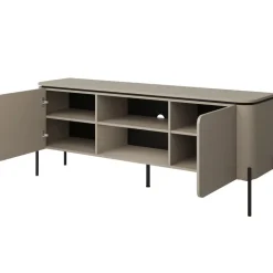 Mobile TV moderno 163x65h cm 2 ante 2 ripiani tortora Carty