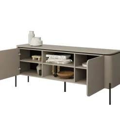 Mobile TV moderno 163x65h cm 2 ante 2 ripiani tortora Carty