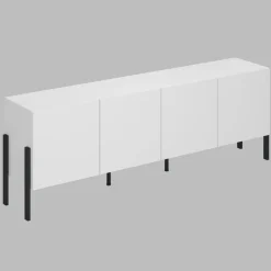 Mobile TV 200x70h cm 4 ante moderno bianco Simple