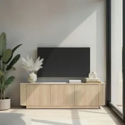 Mobile TV 180x50h cm 3 ante moderno rovere Alba