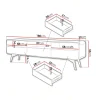 Mobile tv 180x53h cm 3 cassetti 3 vani a vista rovere scuro Walden