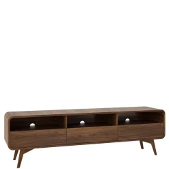 Mobile tv 180x53h cm 3 cassetti 3 vani a vista rovere scuro Walden