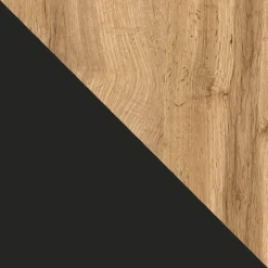 Mobile TV 200x40h cm design rustico cannettato rovere nero List