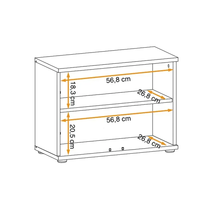 Modulo basso ingresso 60x46h cm 2 ante rovere sonoma California Gihome®