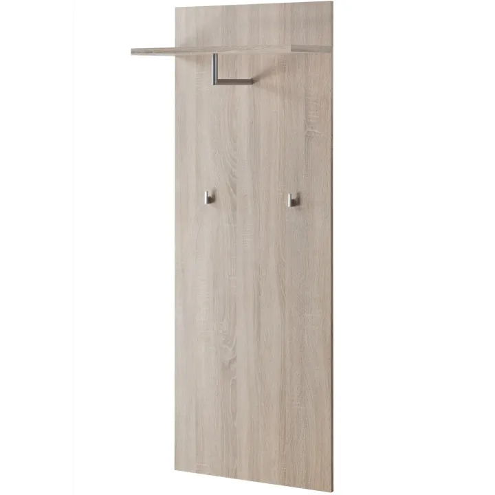 Pannello parete con mensola e appendiabiti 60x157h cm rovere sonoma California Gihome®