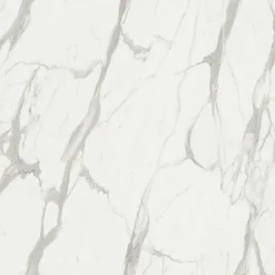 Pannello porta tv 180x100h cm effetto marmo bianco Sunset