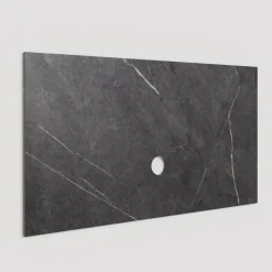 Pannello porta tv 180x100h cm effetto marmo nero Sunset