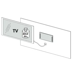 Pannello porta tv 180x100h cm grigio chiaro Sunset