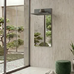 Pannello specchio con mensola 60x106h cm antracite California Gihome®