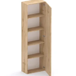 Parete attrezzata con scrivania 305x186h cm beige cashmere rovere chiaro Sunset 1029