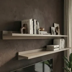 Parete attrezzata moderna 270x176h cm beige cashmere Emotion Gihome®