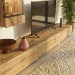 Parete attrezzata moderna 270x176h cm rovere rustico Emotion Gihome®