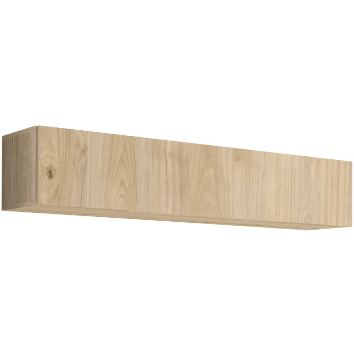 Parete attrezzata sospesa 160x150h cm con biocamino rovere Ignis 2 Gihome®
