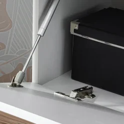Parete attrezzata sospesa 220x148h cm nero rovere grigio perla Violina