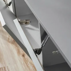 Parete attrezzata sospesa 220x148h cm nero rovere grigio perla Violina