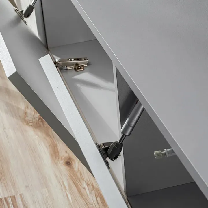 Parete attrezzata sospesa 220x148h cm nero rovere grigio perla Violina