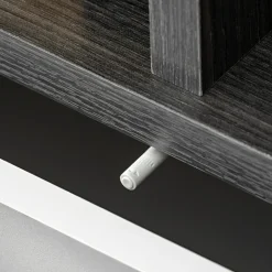 Parete attrezzata sospesa 210x140h cm moderna antracite beige cashmere Fylea