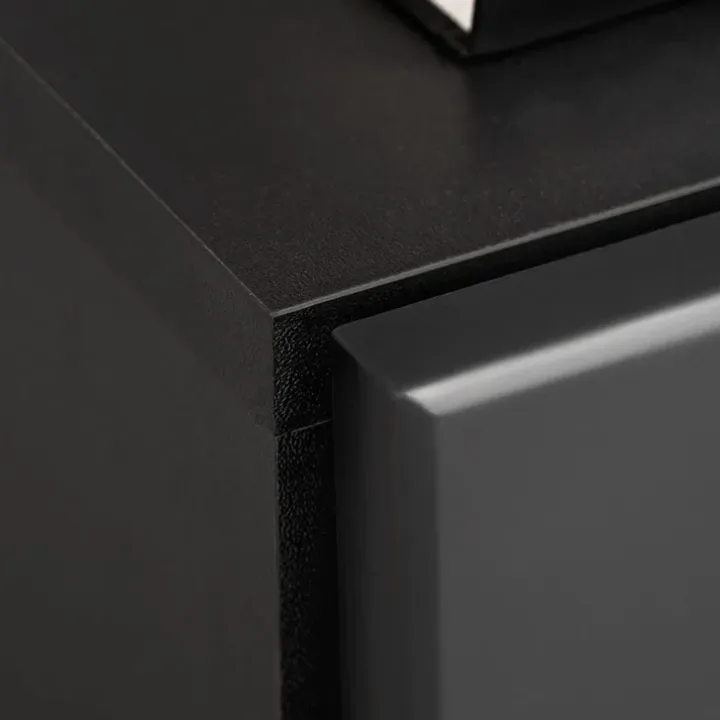 Parete attrezzata sospesa 250x170h cm con camino bioetanolo nero grigio Giotto