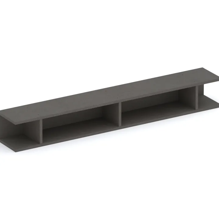 Parete attrezzata sospesa 262x220h cm ossido nero beige cashmere Sunset 1035