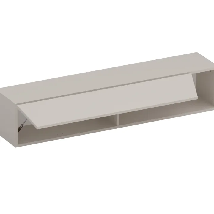 Parete attrezzata sospesa 262x220h cm ossido nero beige cashmere Sunset 1035