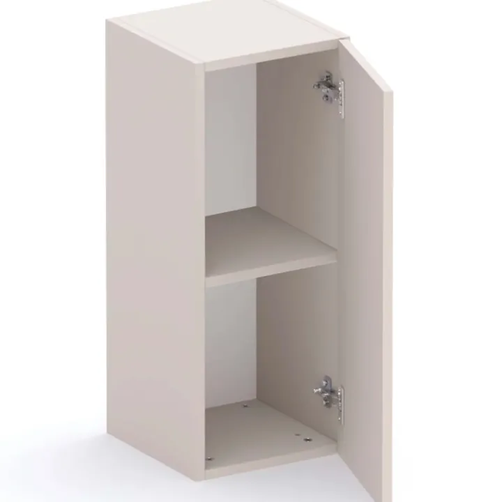 Parete attrezzata sospesa 276x187h cm beige rovere chiaro Sunset Decor 1040