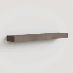 Parete attrezzata sospesa 334x180h cm con pannello cannettato marrone rovere chiaro Sunset Decor 1041