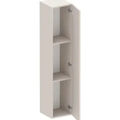 Parete attrezzata sospesa 292x180h cm con pannello cannettato beige rovere scuro Sunset Decor 1042