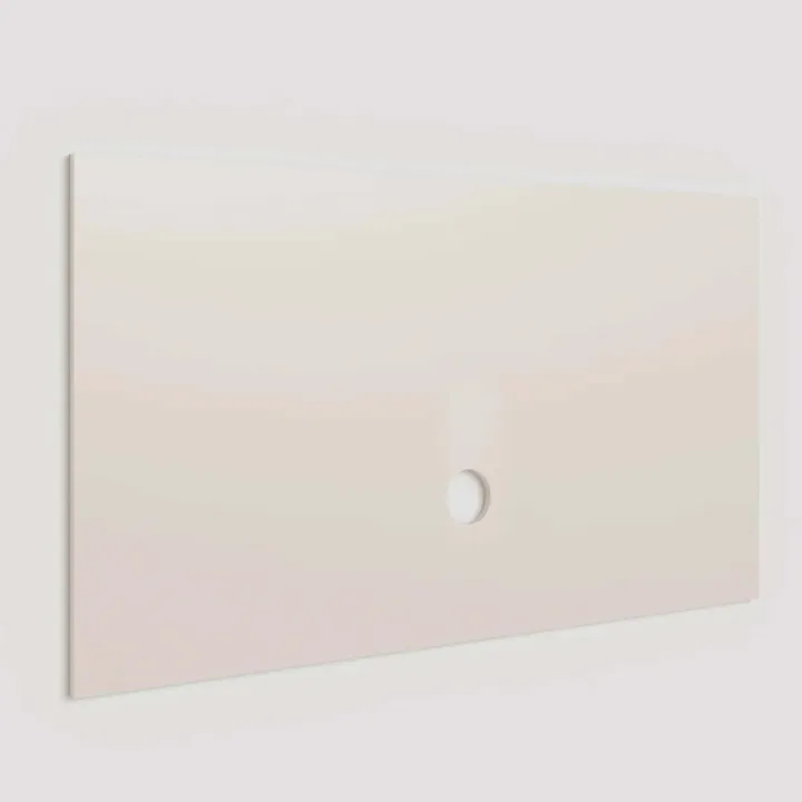 Parete attrezzata sospesa 276x260h cm con pannello cannettato marrone beige rovere chiaro Sunset Decor 1045