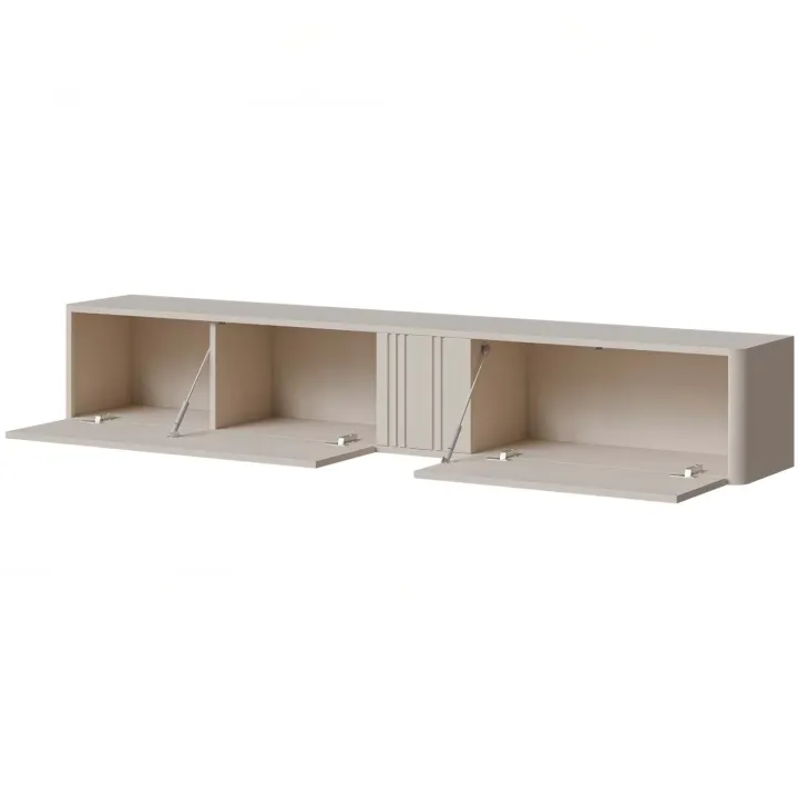 Parete attrezzata sospesa 272x200h cm moderna beige cashmere Bellagio 1