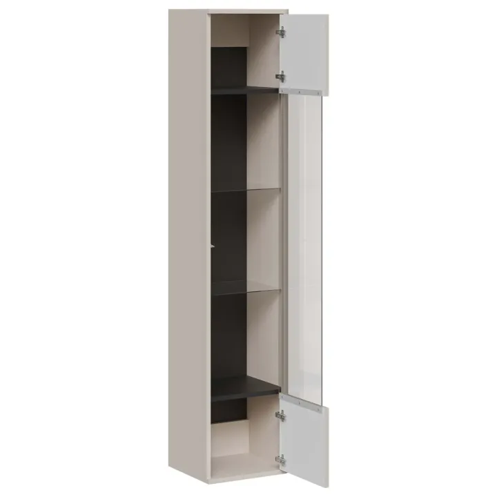 Parete attrezzata sospesa 272x200h cm moderna beige cashmere Bellagio 1