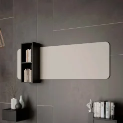Parete attrezzata sospesa 272x200h cm moderna beige cashmere Bellagio 1