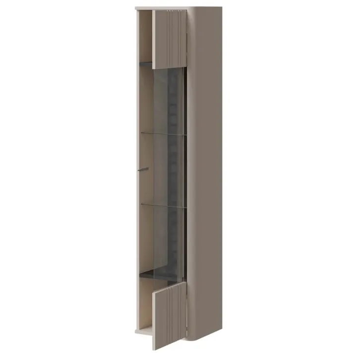 Parete attrezzata sospesa 272x200h cm moderna beige cashmere Bellagio 1