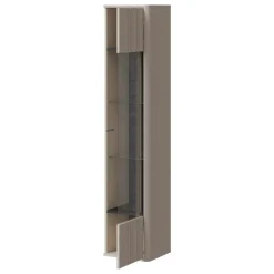 Parete attrezzata sospesa 216x200h cm moderna beige cashmere Bellagio 2