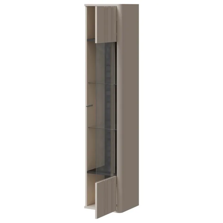 Parete attrezzata sospesa 216x200h cm moderna beige cashmere Bellagio 2