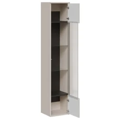 Parete attrezzata sospesa 216x200h cm moderna beige cashmere Bellagio 2