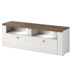 Parete attrezzata 325x206h cm bianco frassinato rovere Paloma 2