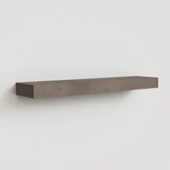 Parete attrezzata 276x265h cm con pannello cannettato ossido marrone rovere chiaro Sunset Decor 1036
