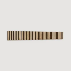 Parete attrezzata 276x265h cm con pannello cannettato ossido marrone rovere chiaro Sunset Decor 1036