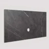 Parete attrezzata 330x220h cm con pannello cannettato beige rovere scuro nero effetto marmo Sunset Decor 1043