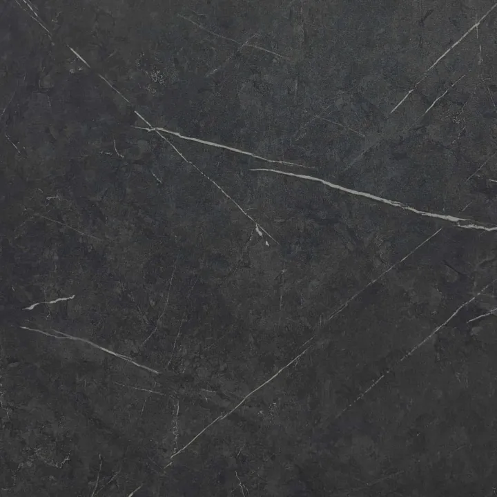 Parete attrezzata 330x220h cm con pannello cannettato beige rovere scuro nero effetto marmo Sunset Decor 1043