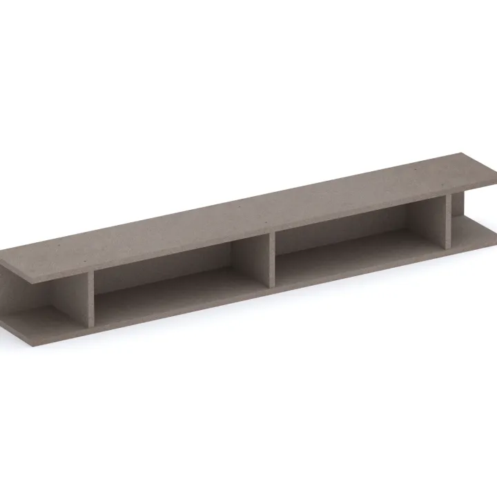 Parete attrezzata 285x195h cm marrone beige rovere chiaro Sunset 1030