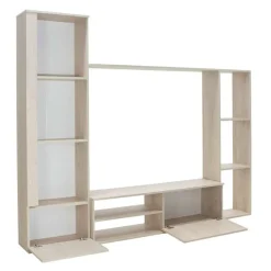 Parete attrezzata 220x178h cm mobile tv rovere chiaro Rubino