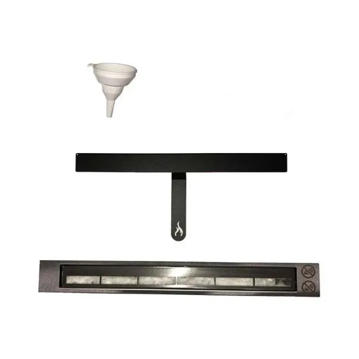 Parete attrezzata 288x170h cm moderna reversibile con biocamino bianca Fire Gihome®