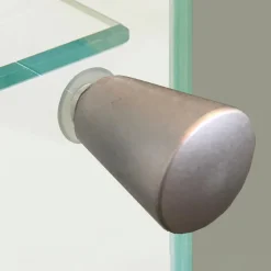 Parete attrezzata 290x190h cm moderna 2 vetrine tortora rovere Zenith 2