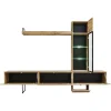 Parete attrezzata 240x170h cm moderna soggiorno rovere antico Dalì