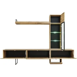 Parete attrezzata 240x170h cm moderna soggiorno rovere antico Dalì