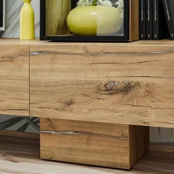 Parete attrezzata 240x170h cm moderna soggiorno rovere antico Dalì