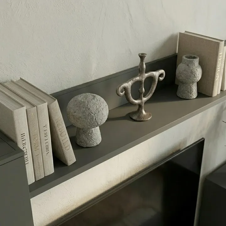 Parete attrezzata 210x161h cm moderna soggiorno antracite Cinematic