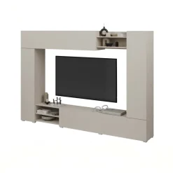 Parete attrezzata 270x185h cm moderna beige cashmere Calima